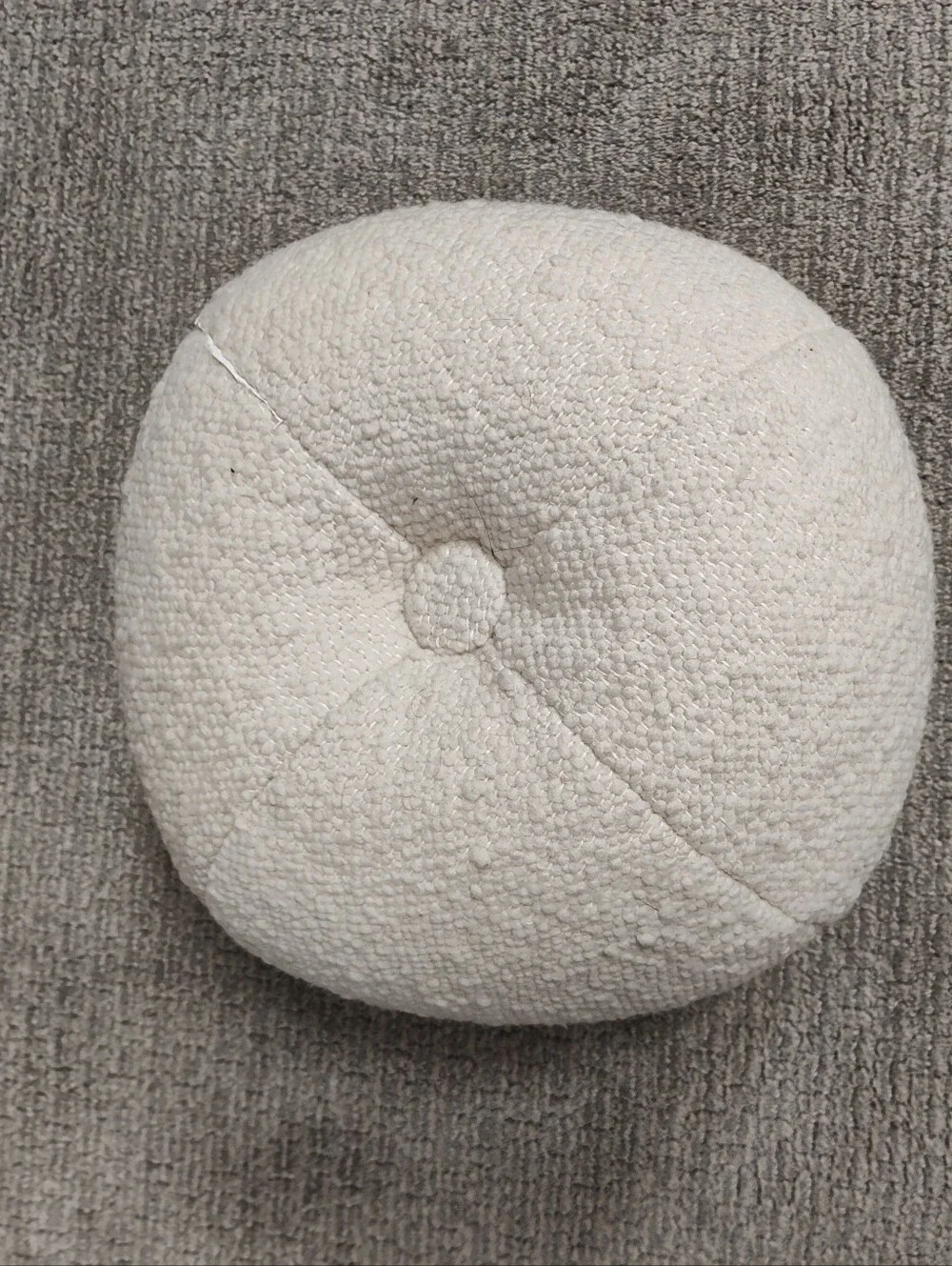 Crate & Barrel Biella Wool Cotton Blend Textured 12x12 Sphere Throw Pillow - EUC